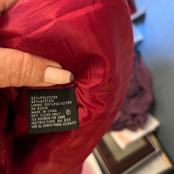 Kasper A.S.L. Brick Red Blazer 14 Bow Detail Career Academia Old Money Luxe Glam - Picture 8 of 8